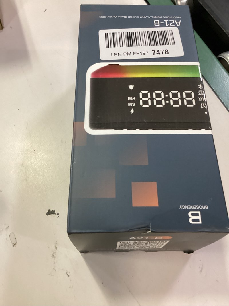 Condition photo showing New/Like New for alarm clock speaker wireless charger, digital alarm clocks bedrooms bluetooth, alarm clock dimmable light bedrooms dual alarm snooze dimmer 12 24h rgb night light bluetooth usb aux, white