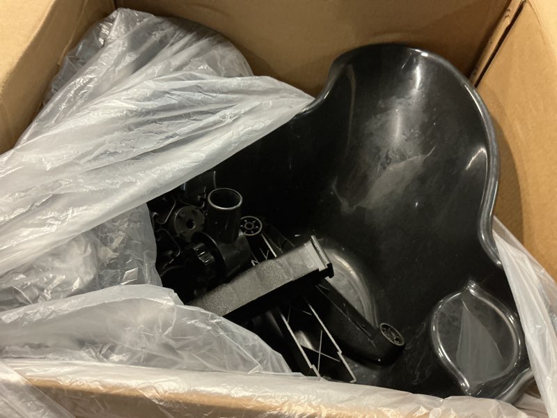 Condition photo showing Good Condition for vevor portable shampoo bowl, deep shampoo sink with adjustable height & angle, washing hair station includes drain hose, shower head and bucket, salon sink for home & barber use, black hair sink w/ 1 bucket&storage basin?upgraded version?