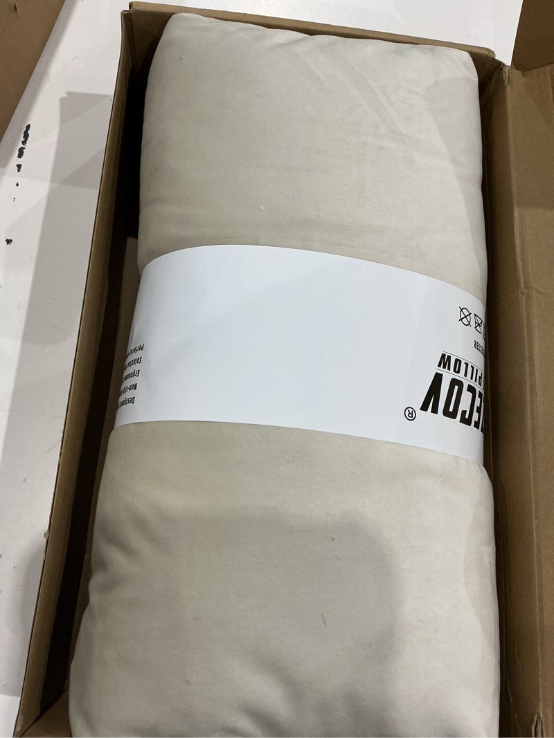 Condition photo showing New/Like New for non-slip head pillow for recliners - neck support cushion with velvet cover for pain relief at home, office and travel (ivory)