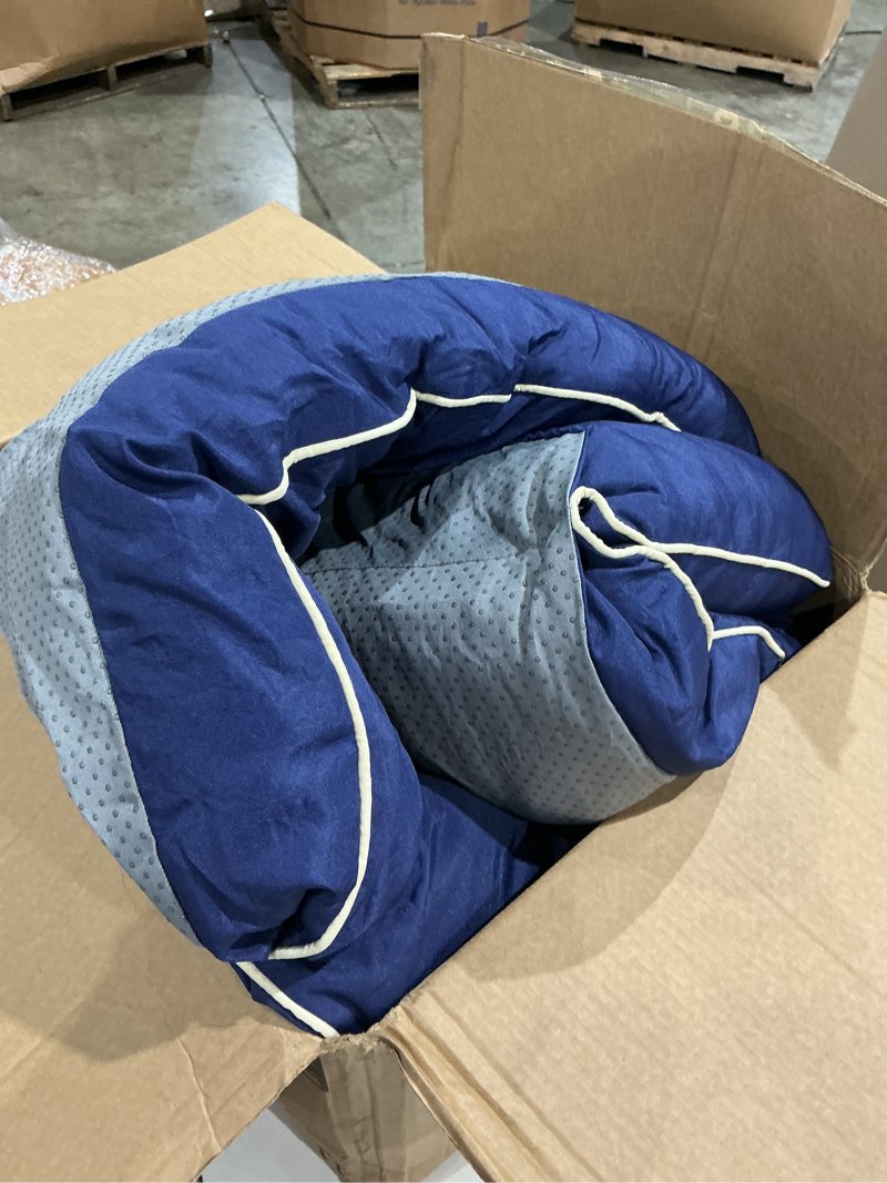 Condition photo showing Good Condition for magic elephant chaise lounge cushion outdoor, memory foam replacement patio pool lounge chair cushion with ties for outdoor furniture, 74 x 22 x 4 inch (oxford blue)