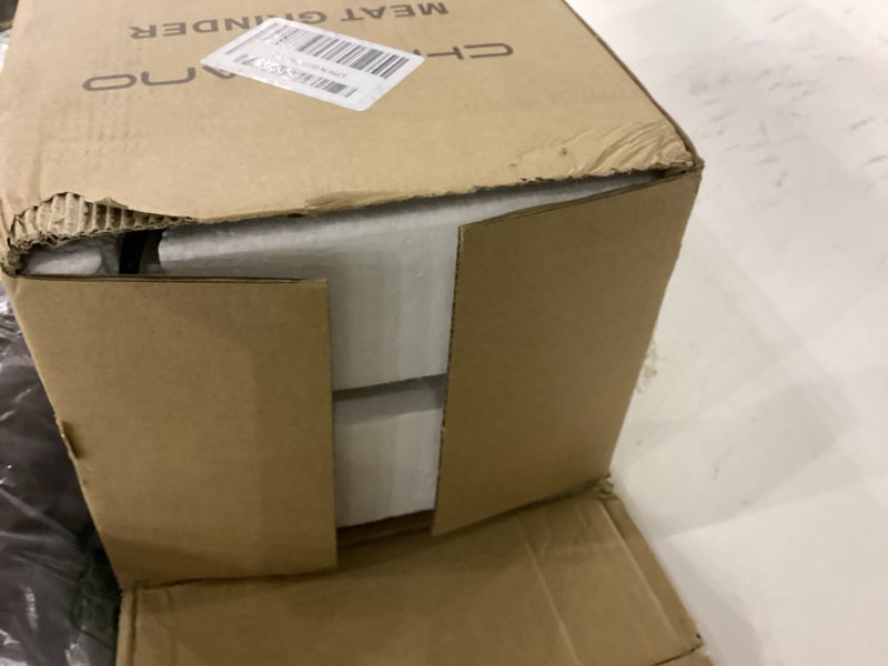 Condition photo showing New/Like New for CHEFFANO Meat Grinder, 2600W Max Stainless Steel Meat Grinder Electric, ETL Approved Heavy Duty Meat Mincer Machine with 2 Blades, 3 Plates, Sausage Stuffer Tube & Kubbe Kit for Home Kitchen Use Silver - L with Standard Kit