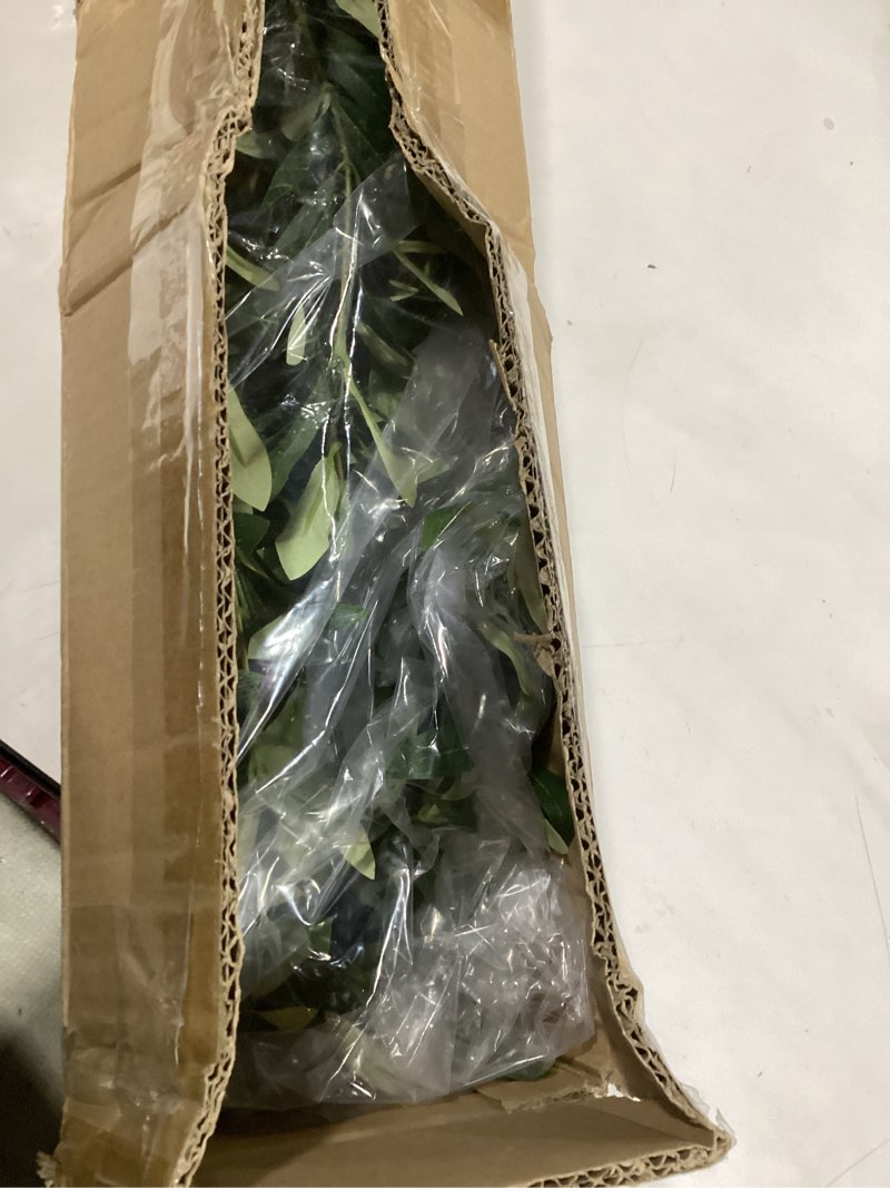 Condition photo showing Good Condition for Bellacat Faux Olive Tree 5ft?Olive Trees Artificial Indoor with Natural Wood Trunk and Realistic Leaves and Fruits. 5 Feet(60in) Fake Olive Tree for Home House Office Décor. 1 5ft