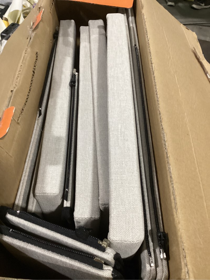 Condition photo showing Good Condition for dog stairs with storage 23" h, 4-step wider dog steps for high beds window, folding sturdy pet stairs gift for small/medium/large old dogs cat, ramp for climbing car up to 200 lbs, beige beige 4 steps no condo(43"d x 17"w x 23"h)