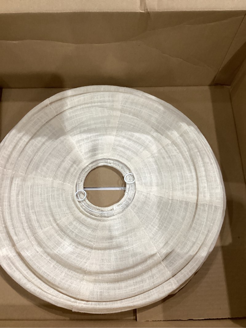 Condition photo showing Good Condition for 1pcs hanging lamp shade oval 20inch blended linen pendant lampshade handmade hanging lantern minimalist white lamp decorations suitable for the living room hallway bedroom and kitchen