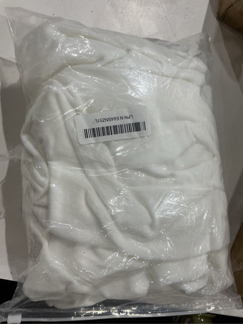 Condition photo showing Good Condition for headboard covers, stretch bed head board slipcover, dustproof protector cover for linen fabric tufted upholstered headboard (white, full headboard length (47"-55")) full headboard length (47"-55") white