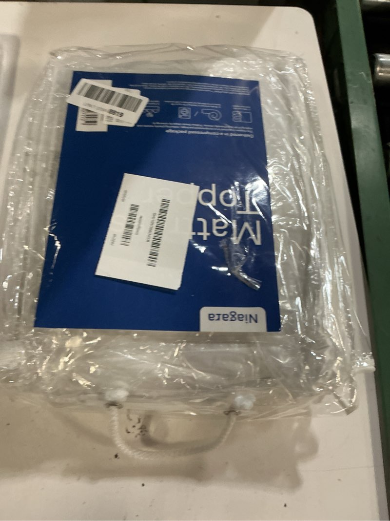 Condition photo showing New/Like New for niagara sleep solution cloud-like queen mattress topper - 100% cotton top mattress pad for back pain relief - breathable & naturally cooling for hot sleepers, white