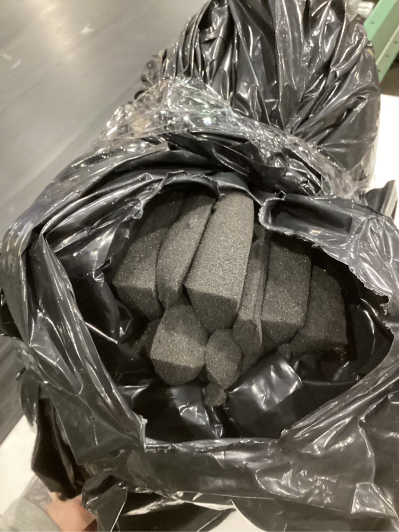Condition photo showing As Is for 24 Pack-12 x 12 x 2 Inches Pyramid Designed Acoustic Foam Panels, Sound Proof Foam Panels Black, High Density and Fire Resistant Acoustic Panels, Sound Panels, Studio Foam for Wall and Ceiling 2"-24 Pack Pyramid (No Adhesive) Black