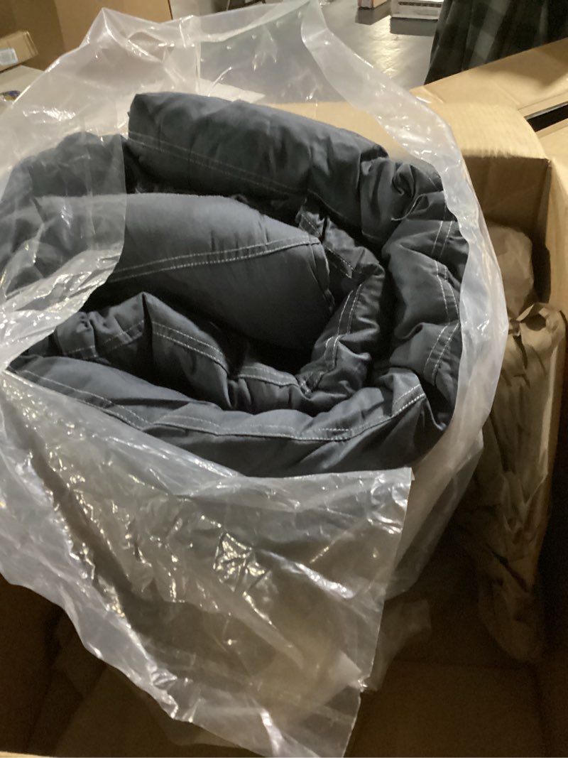 Condition photo showing Good Condition for Eddie Bauer - King Comforter Set, Reversible Cotton Bedding with Matching Shams, Pre-Washed for Added Softness (Kingston Charcoal, King) King Kingston Charcoal