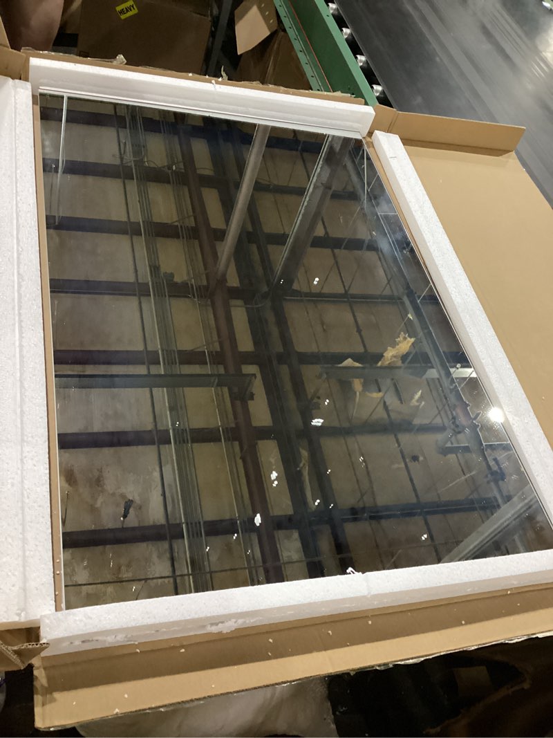 Condition photo showing Good Condition for frameless mirror for bathroom vanity,with polished edge,hangs horizontally or vertically,entryways,room,shatterproof (y-12x16in)