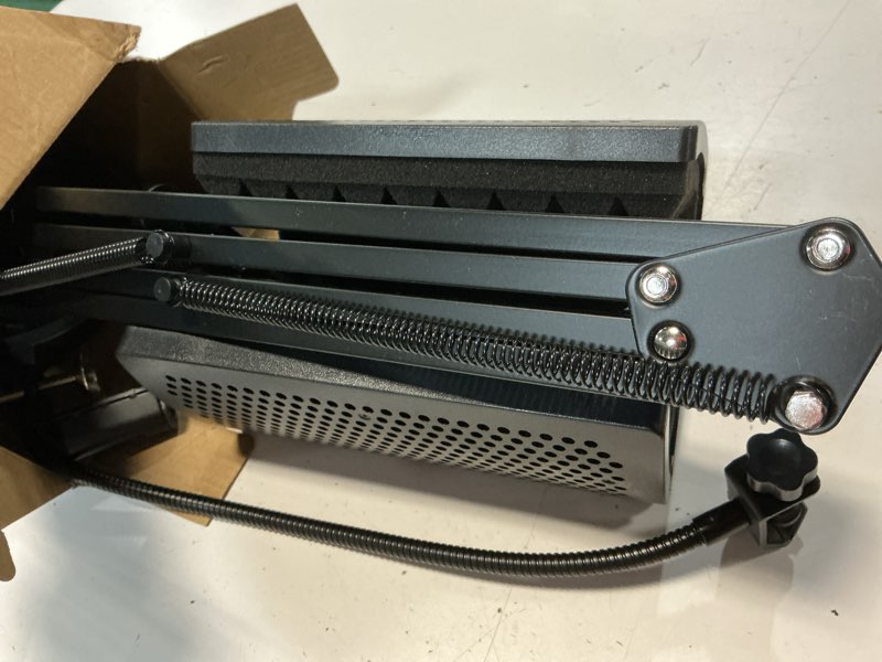 Condition photo showing Good Condition for microphone isolation shield with mic stand and pop filter, foldable sound shield for most condenser microphone recording equipment studio, high density absorbent foam to filter vocal by frgyee acoustic foam_set