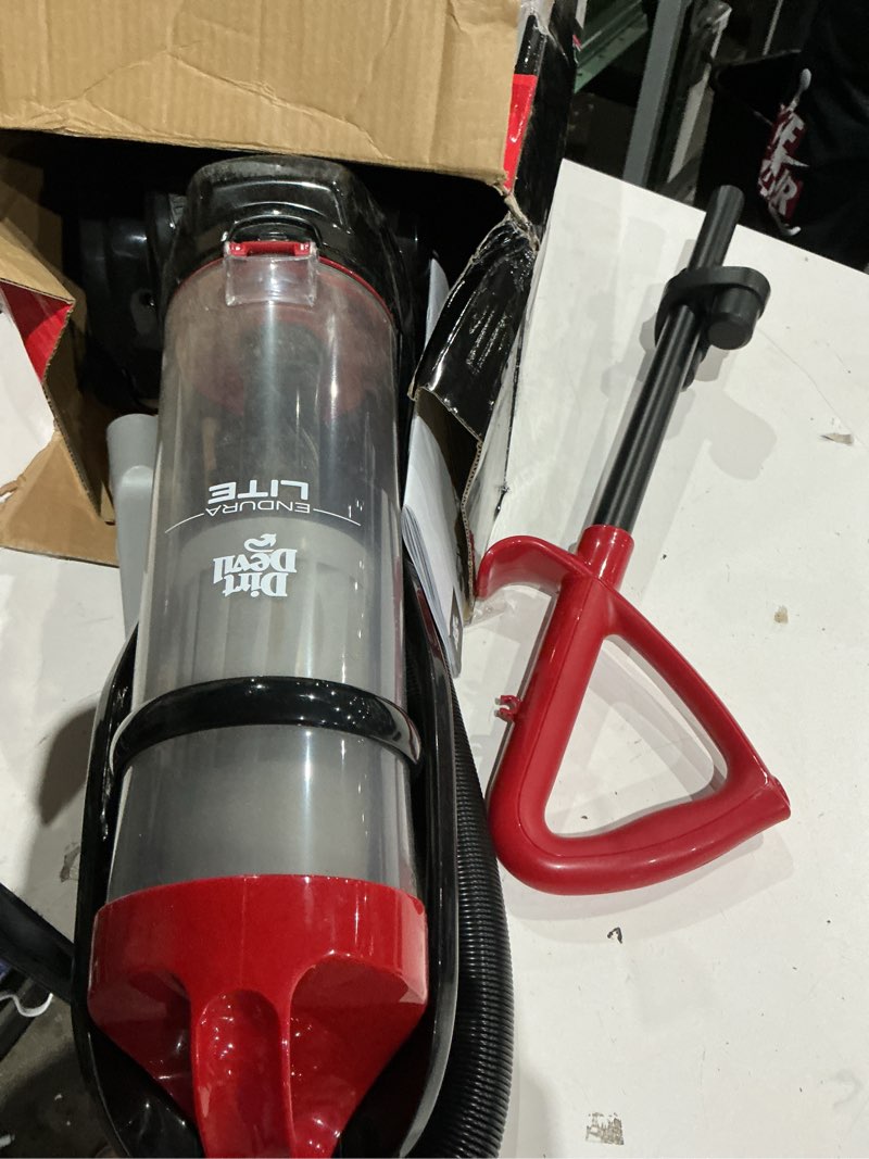 Condition photo showing As Is for dirt devil endura lite upright bagless vacuum cleaner for carpet and hard floor, powerful, lightweight, corded vacuum cleaners for home use