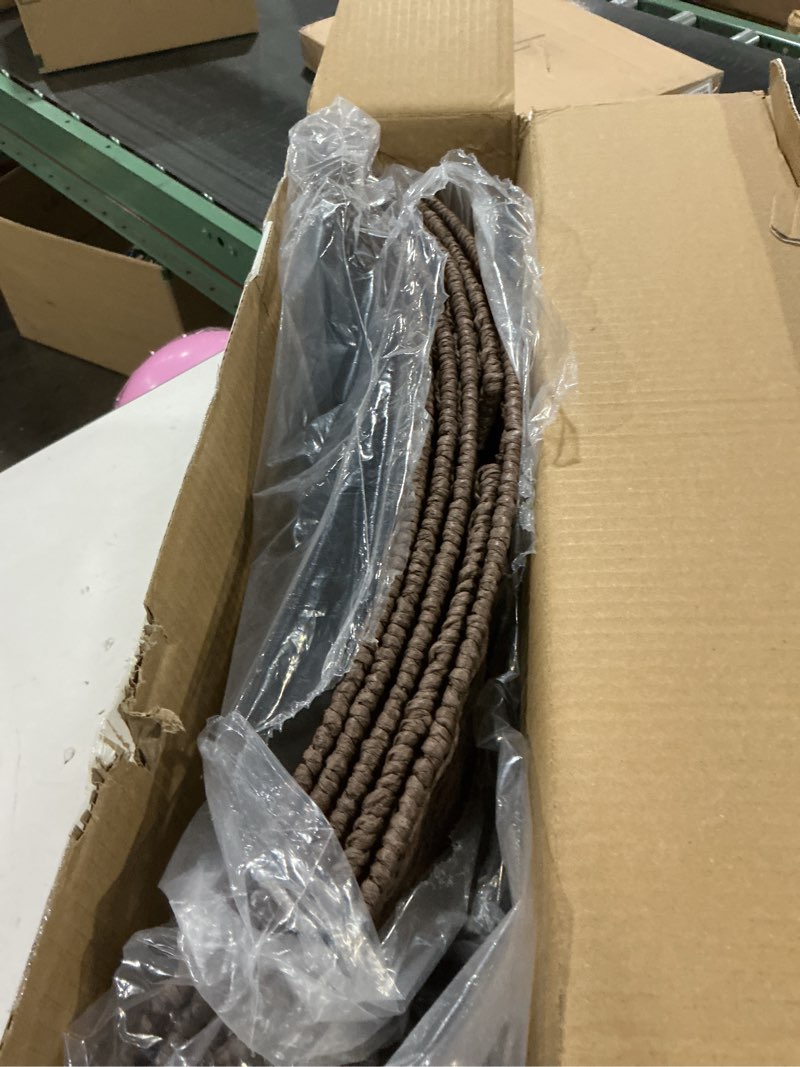 Condition photo showing As Is for 36in Large Christmas Tree Collar - Wicker Woven Tree Collars for Artificial Trees - Handmade Rattan Rustic Farmhouse Basket for Tree Base Cover with Cord Cut-Out for 7.5ft 8ft 9ft 10ft Trees (Brown) 36" Brown