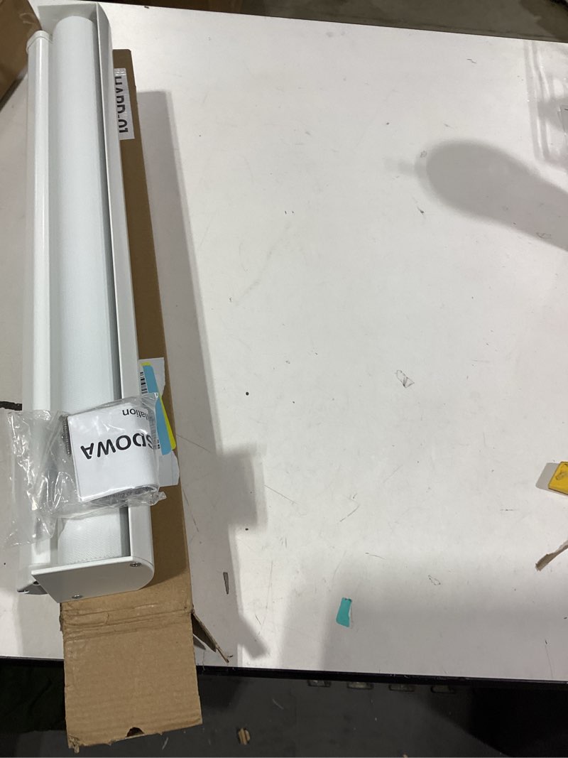 Condition photo showing Good Condition for ChrisDowa Cordless Zebra Blinds for Windows, Dual Layer Free-Stop Light Filtering Window Roller Shades, Pull Down Privacy Zebra Shades for Home, Office, Bedroom, Door (21" W x 72" H, White) 21"W x 72"H White