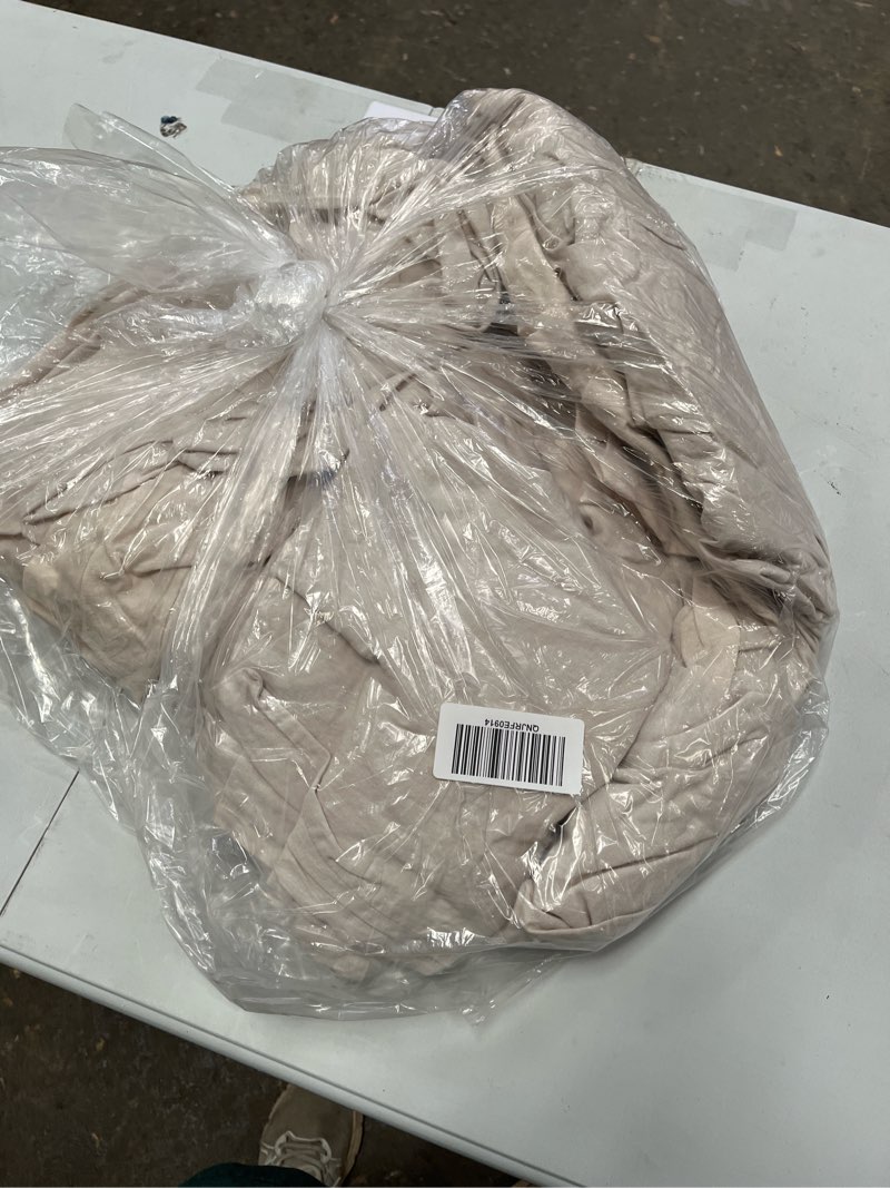 Condition photo showing Good Condition for european linen duvet cover set, king, sand