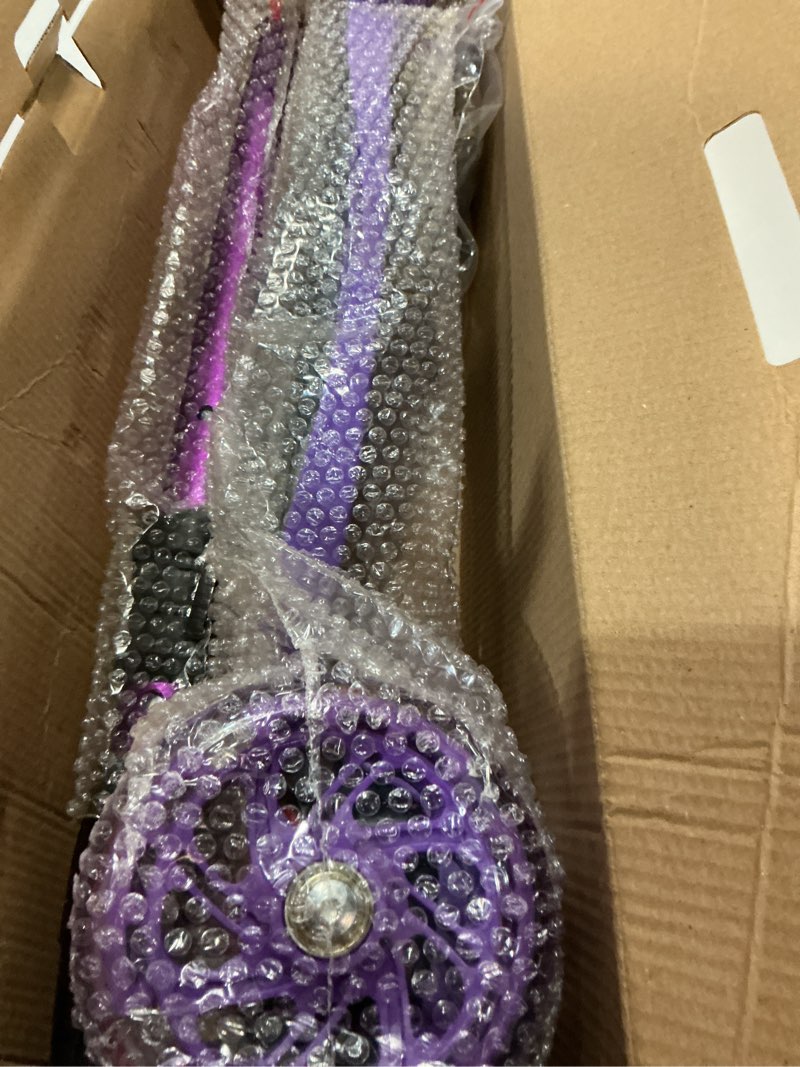 Condition photo showing New/Like New for ChromeWheels Scooters for Kids, Deluxe 3 Wheels Kick Scooter 4 Adjustable Height 132lbs Weight Limit, Lean to Steer LED Light Up Wheel, Best Gifts for Girls Boys Ages 3-12 Years Old Purple