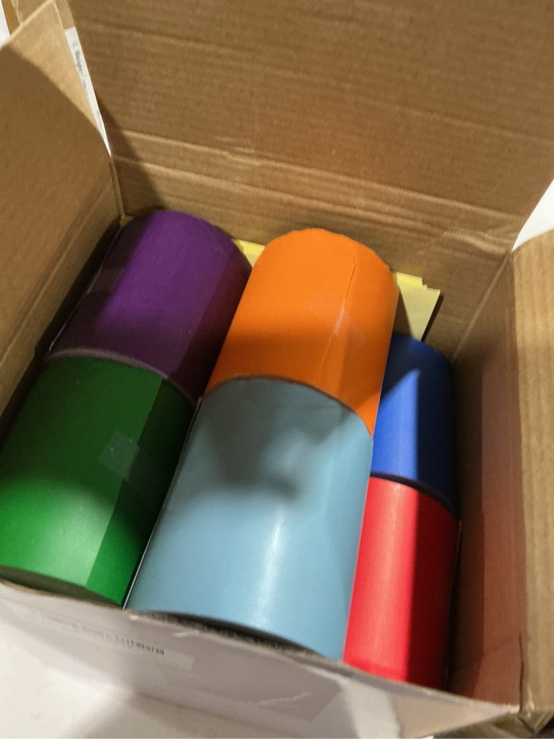 Condition photo showing As Is for 590 ft Scalloped Bulletin Board Borders, Scalloped Border Trim Multicolor Rolled Borders Set Boarders and Trimmers for Bulletin Board Wall School Classroom Decoration Teacher, 12 Colors