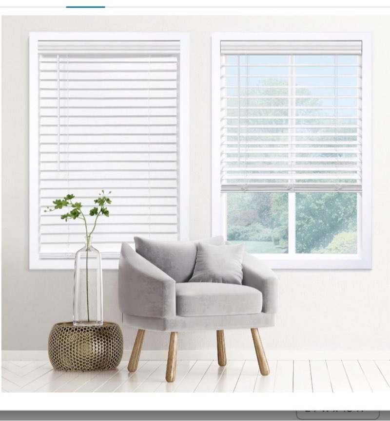 2 INCH CORDLESS FAUX WOOD BLIND PERSIANAS DE IMI?ACIÓN DE MADERA DE 5,08 ÇM SIN CABLE