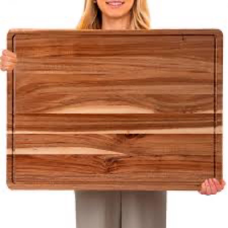 24"x18" xxl extra large acacia wood cutting boards for kitchen meat big wooden cheese charcuterie bo