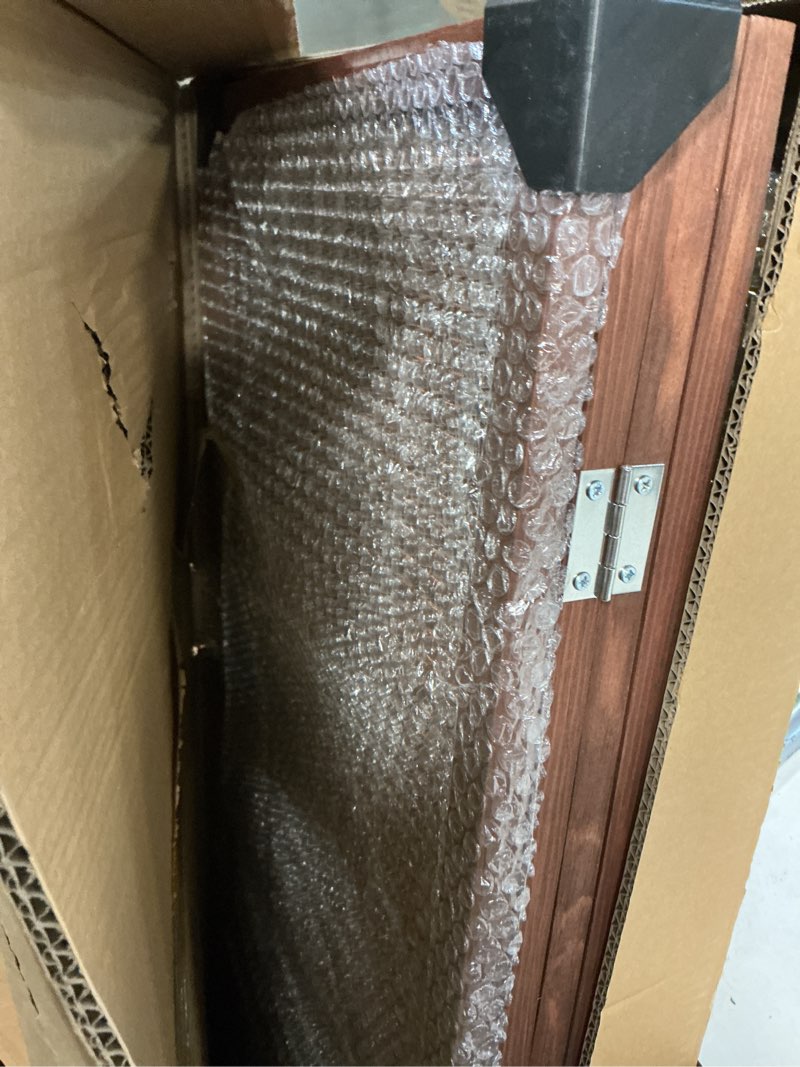 Condition photo showing Good Condition for 4 panel short room divider screen,brown freestanding partition,small bamboo panel divider for room seperation,3.95 ft tall brown 4 panel