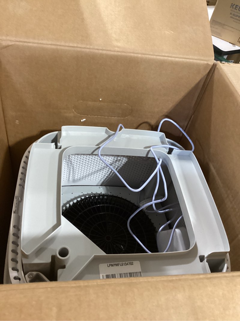 Condition photo showing As Is for levoit superior 6000s smart evaporative humidifiers for home whole house up to 3000ft², 23l, last 72-hour, premium filter, dry mode, wheels & water fill hose, foldable storage, sleep mode, new edition 23l white