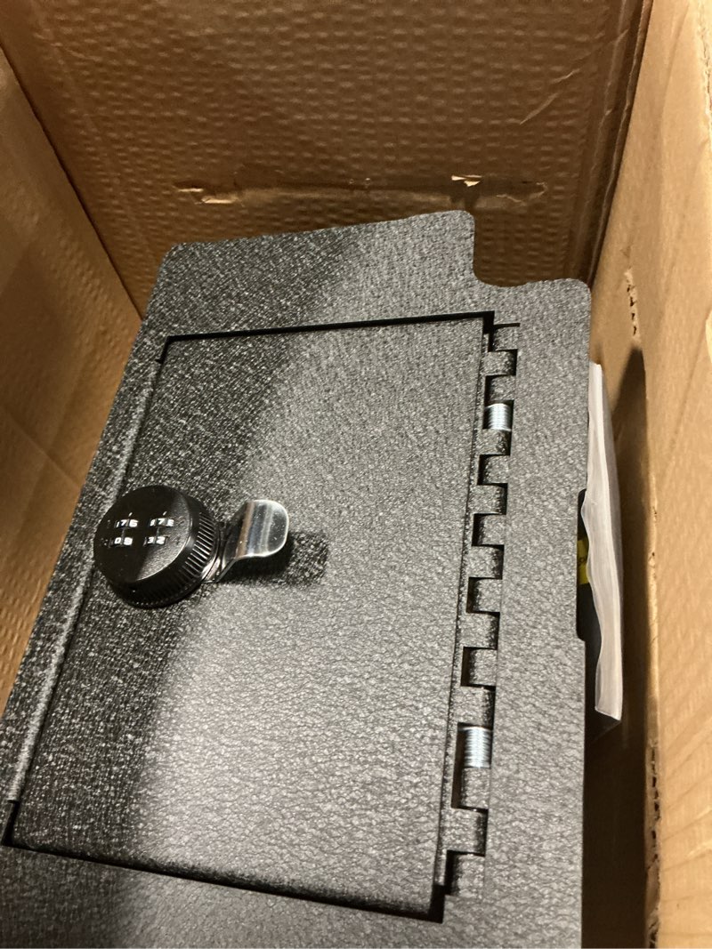 Condition photo showing Good Condition for center console gun safe vault - wasai premium in-vehicle console lock box compatible with chevy silverado 1500/gmc sierra 1500 2023-2026, with heavy gauge steel, 4 digit combination lock. 2023+ year models 4-digit lock