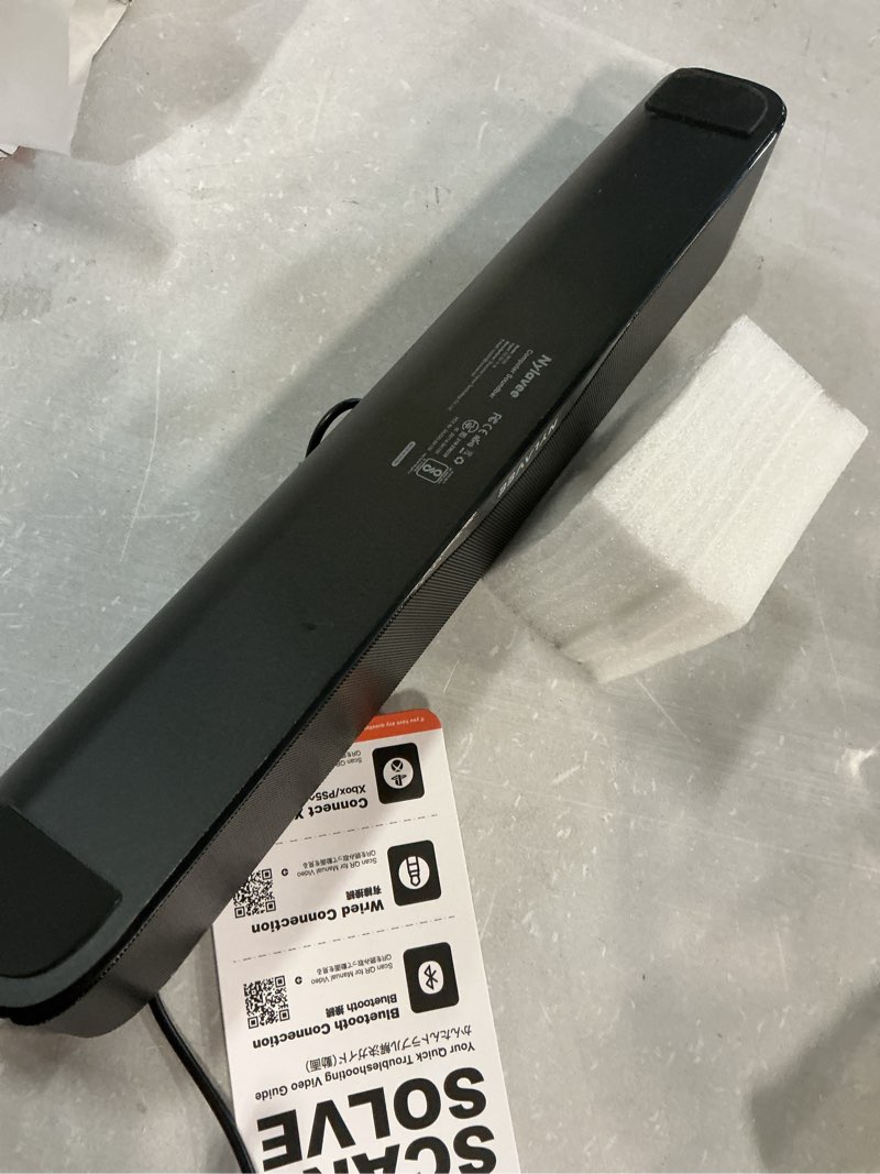 Condition photo showing Good Condition for nylavee computer speakers, hi-fi stereo computer sound bar with bluetooth & 3.5mm aux, usb/usb-c powered for desktop pc, laptop & monitor, built-in mic and headphone jack no lights