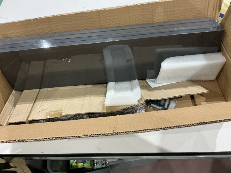 Condition photo showing Good Condition for bayka wall mounted floating shelves, wood floating wall shelf for books & decor, small space-saving display & organizer?black?23in?set of 4? a. black board & black brackets 23-inch standard