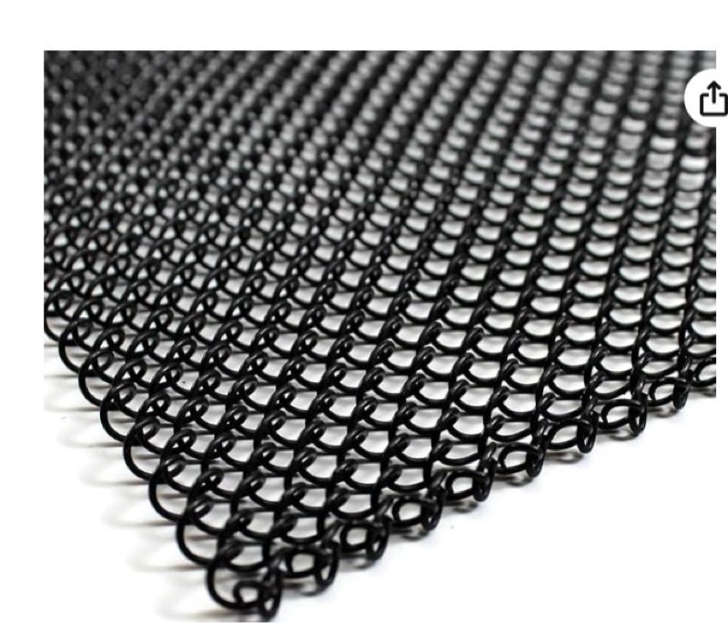 midwest hearth fireplace screen mesh curtain, 22 in. high - made in usa, 19-gauge steel, - black