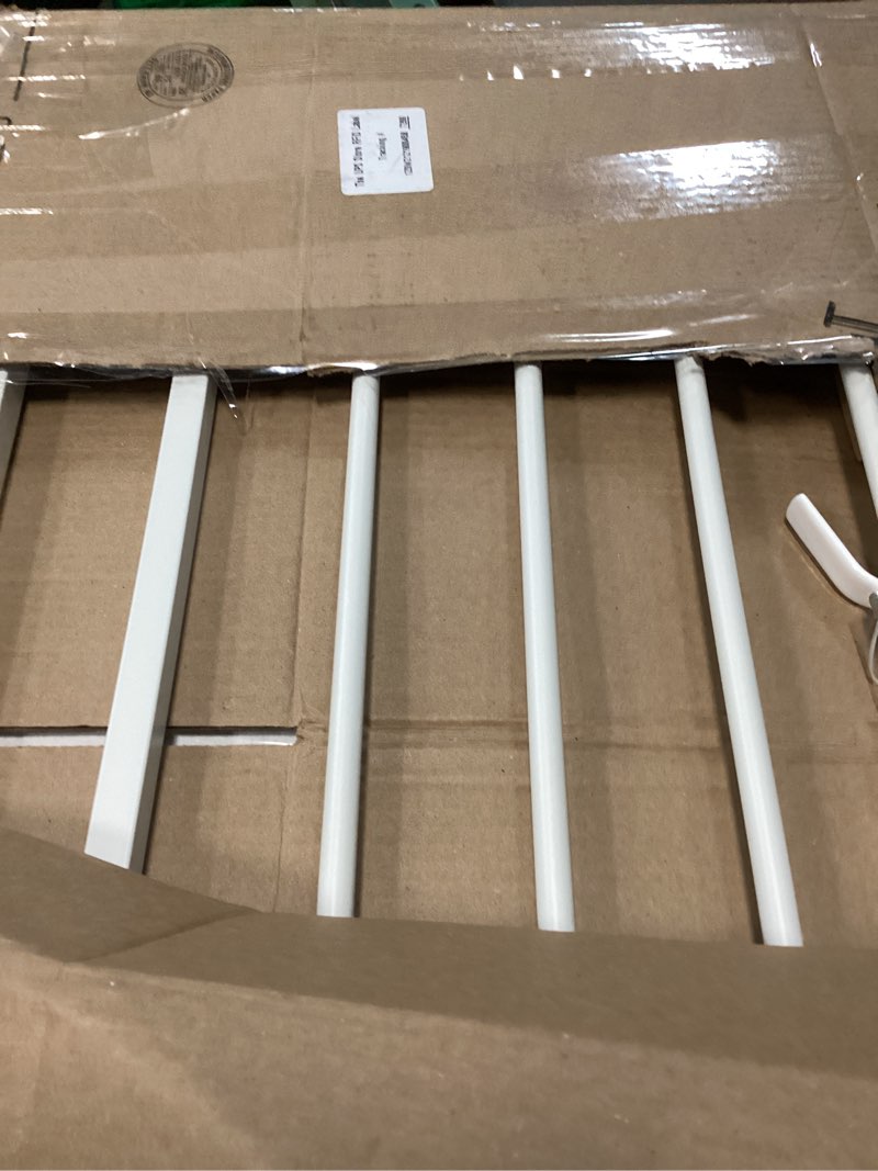 Condition photo showing Good Condition for regalo safety 38" baby gate for doorways & bottom of stairs, pressure mount design for babies, toddlers & pets, tested & safe for 30 years, american designed, american owned, white white 29-38.5"w x 30"h