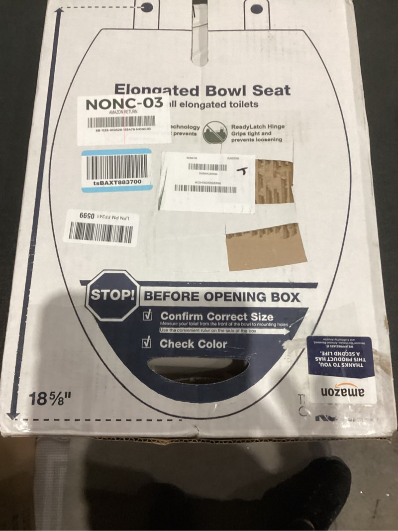 Condition photo showing New/Like New for KOHLER 4639-RL-0 Cachet ReadyLatch Round Toilet Seat Soft Close, White White Round Ready Latch