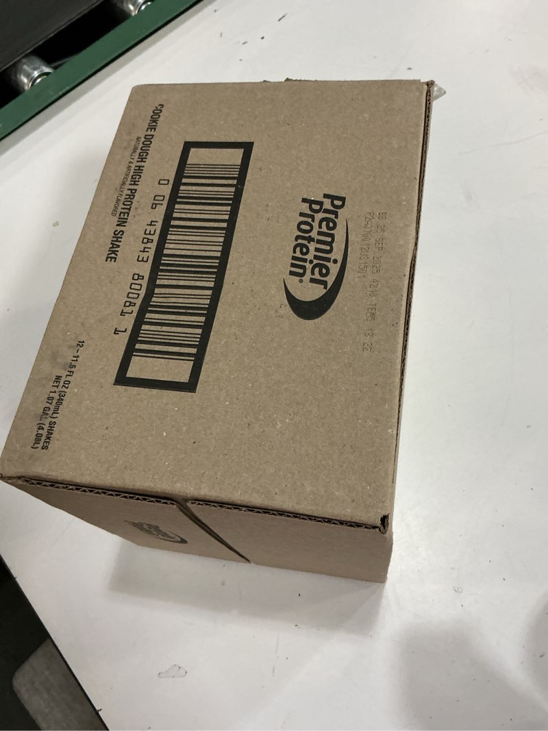 Condition photo showing Good Condition for (BB 25-SEP-2025)Premier Protein Shake, Cookie Dough, 30g Protein, No Added Sugar, 24 Vitamins & Minerals to Support Immune Health, 11.5 fl oz, 12 Pack (Packaging May Vary) Cookie Dough 11.5 Fl Oz (Pack of 12)