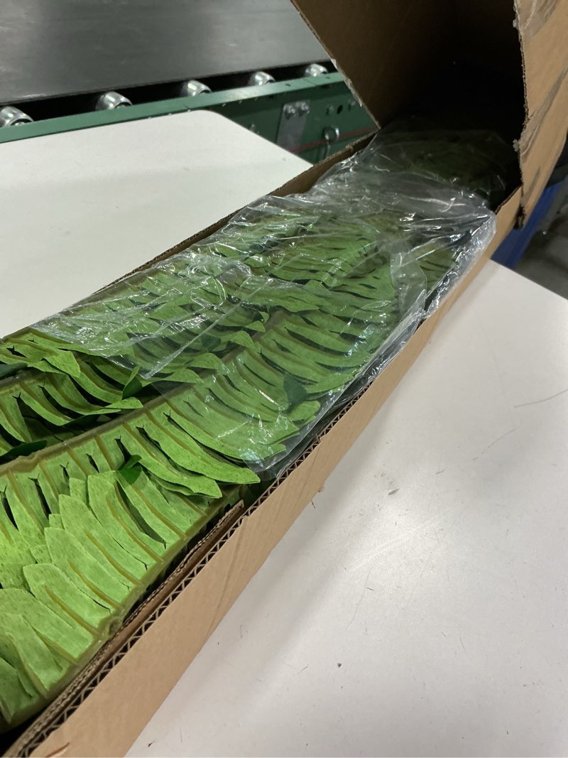 Condition photo showing Good Condition for Artificial Boston Fern Bush- Set of 2 Large Artificial Ferns for Outdoors, 45Inch Large Faux Ferns, Suitable for Office & Living Room Decor, 55Branches for Each Bouquet 45"- 55 Leaves