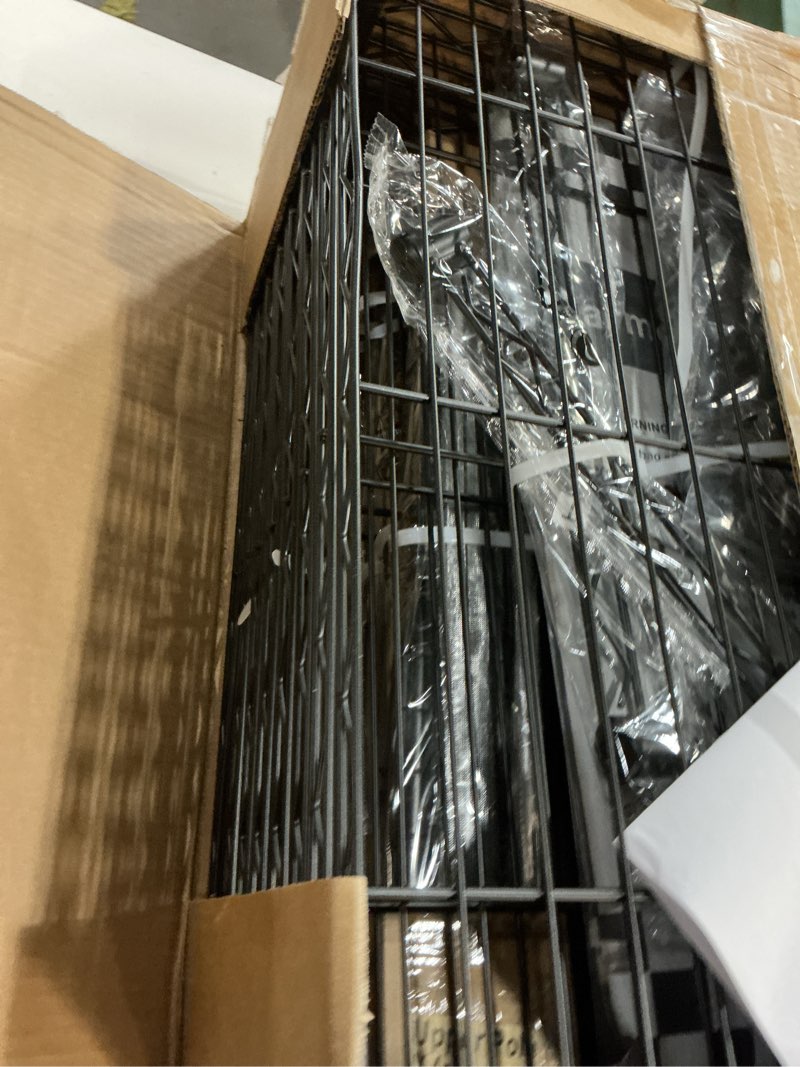 Condition photo showing New/Like New for Ulif E13C Heavy Duty Closet Organizer System?Freestanding Clothing Racks for Hanging Clothes?Adjustable Garment Rack 63" W x 16" D x 77" H Hold 960 lbs?Black Clothing Rack with Grey Dustproof Cover Black Rack with Grey Cover