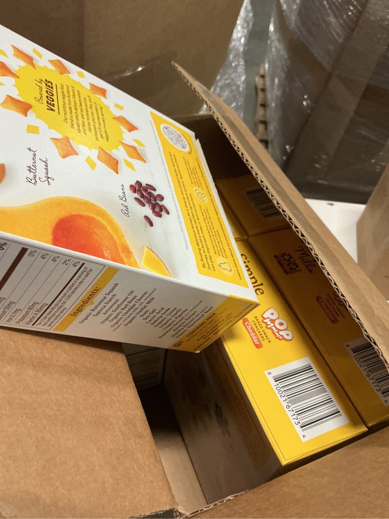 Condition photo showing Good Condition for Simple Mills Pop Mmms Veggie Flour Baked Snack Crackers, Cheddar, Nothing Artificial, Kosher, Gluten Free & Non-GMO, 4 Ounce (Pack of 6) Cheddar 4 Ounce (Pack of 6)