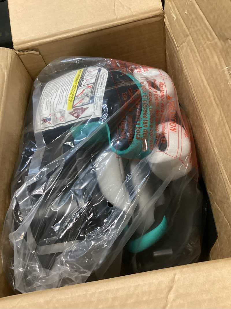 Condition photo showing New/Like New for baby trend hybrid si 3-in-1 combination booster seat, hoboken teal – side-impact protection, 3-stage growth design, adjustable headrest, cushioned comfort hybrid si hoboken teal