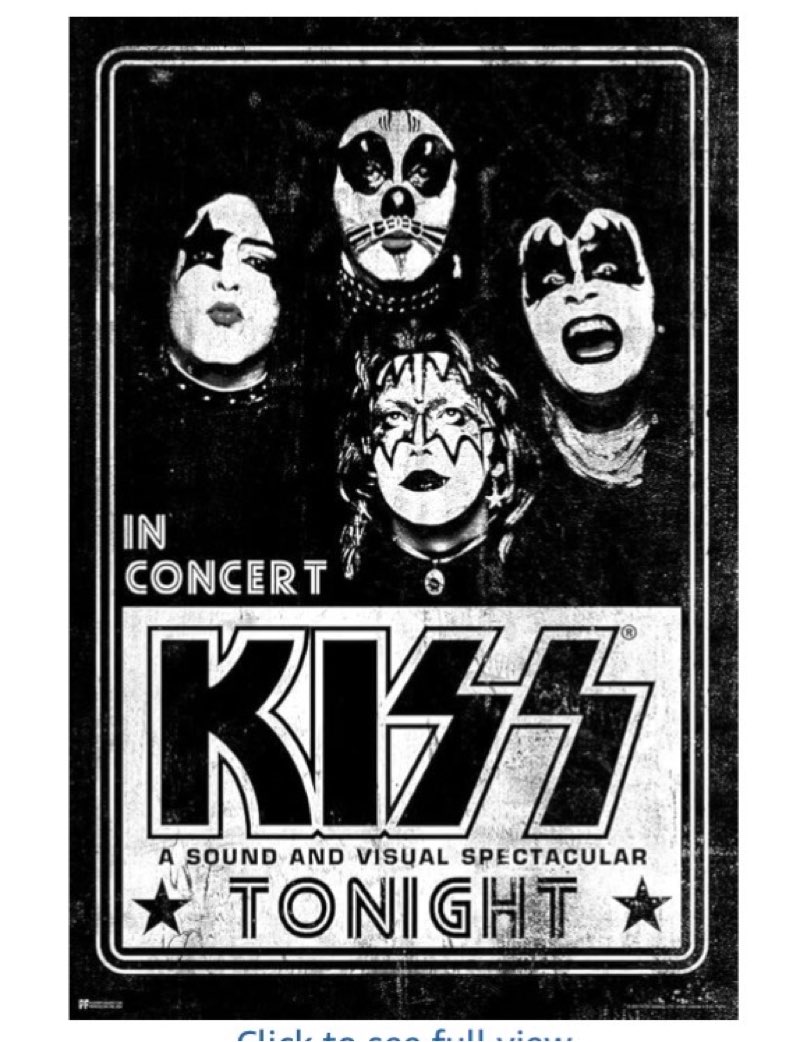 Kiss Poster Live in Concert Kiss Band Merchandise Kiss Collectibles Kiss Memorabilia Heavy Metal Mus