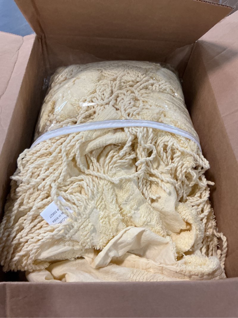 Condition photo showing Good Condition for Beatrice Home Fashions Medallion Chenille Bedspread, King, Yellow King Yellow