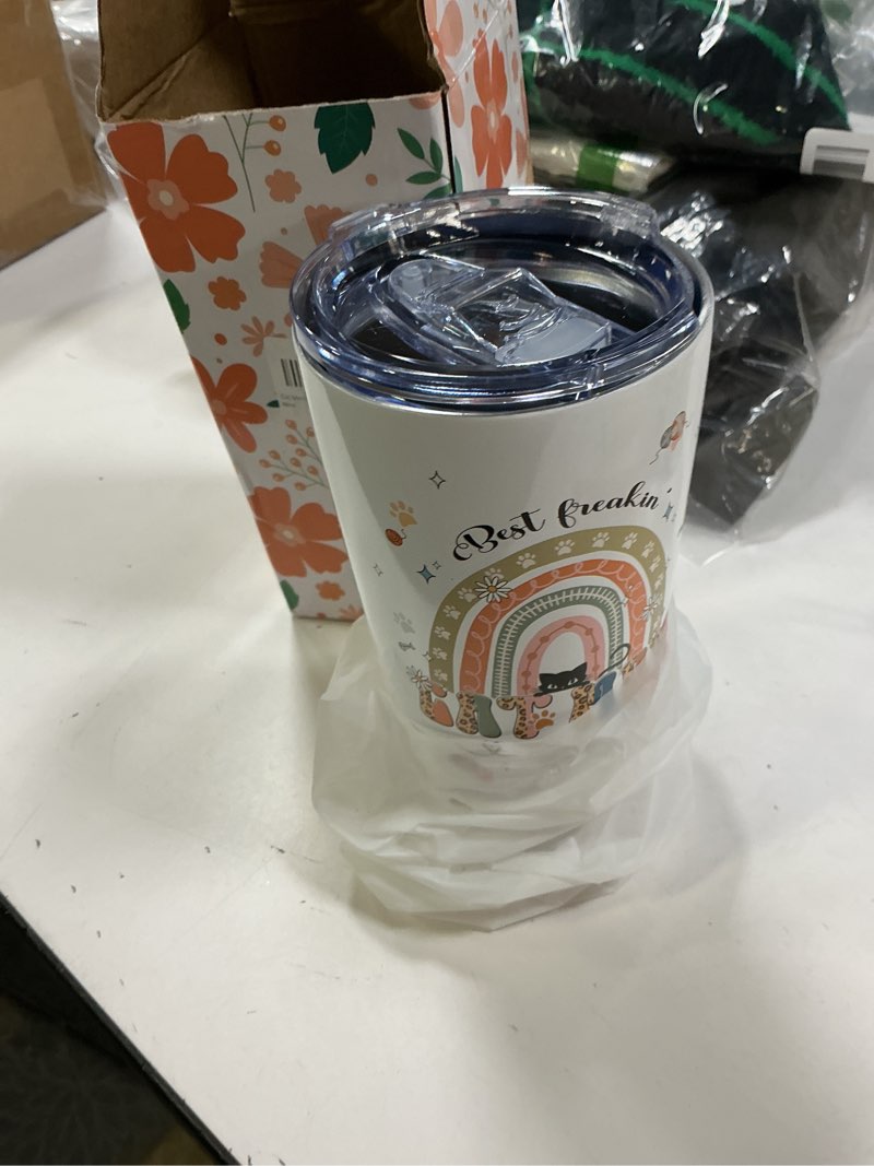 Condition photo showing Good Condition for Cat Mom Nutrition Facts, Tumbler 20 Oz With Lid And Straw, Tumblers For Funny Mama Cups Best Day Coffee Mother Ever Women Mothers Handle Insulated, Mom Gifts
