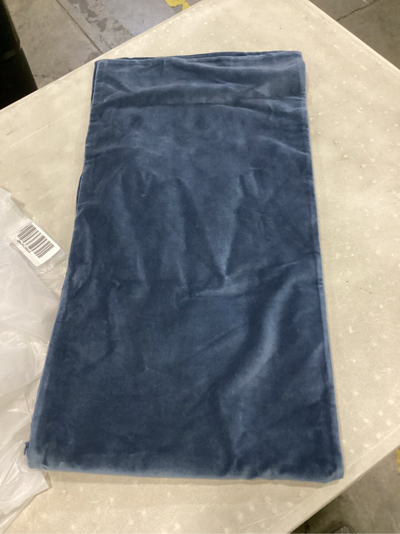 Condition photo showing As Is for quince velvet body pillow cover/case pillowcase with hidden zipper, soft and cozy, zippered flannel body pillow case (20 x 48 inch, navy blue, 1-piece) royal blue body(20x48)