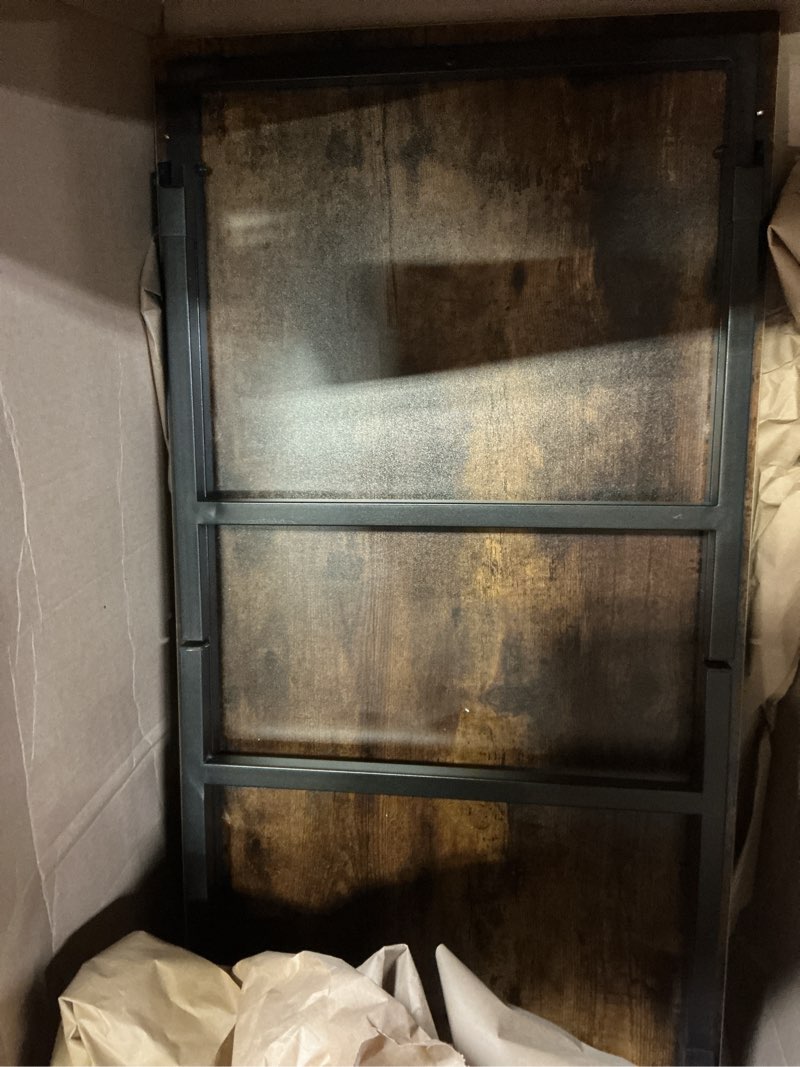 Condition photo showing As Is for famidge folding coffee table, 39.4” portable floor table desk for sitting on the floor, no assembly low coffee table for living room, home, caravan and camping, large 39.4lx19.7wx15.8h, brown