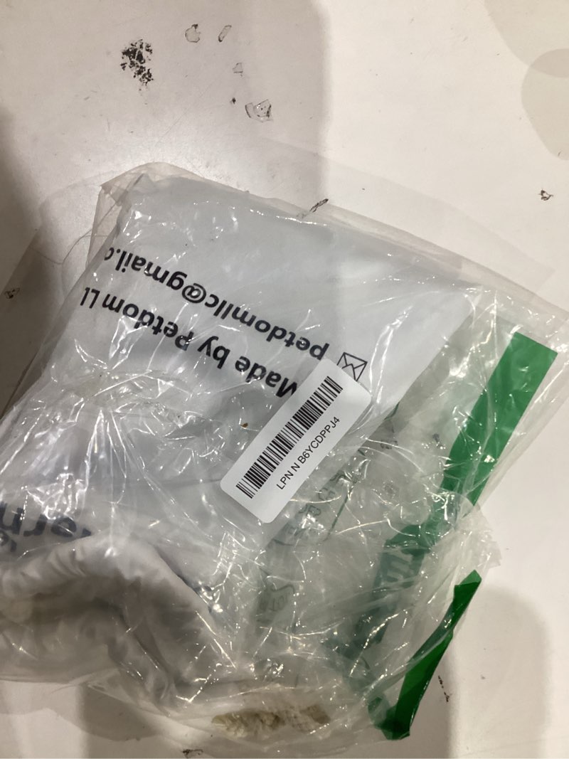 Condition photo showing Good Condition for Leather Dog Harness with Padded Chest Plate – Adjustable Genuine Leather H-Style Walking Harness with Metal Buckles and American Flag Emblem for Medium & Large Dogs, Black & Brown (Black, M) black M