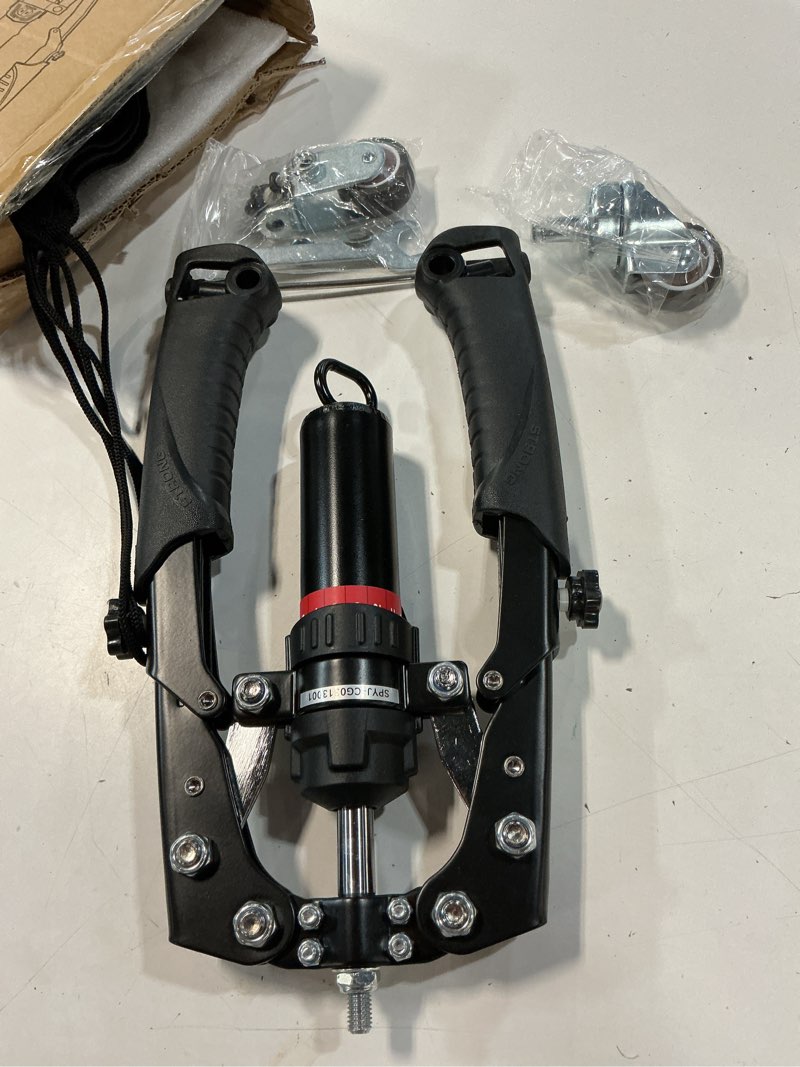 Condition photo showing New/Like New for flybird twister arm trainer, hydraulic power core twister chest workout equipment, adjustable 22-440lbs chest trainer for men, 3 in 1 chest and arm exerciser with ab roller wheel, include backpack&pad black