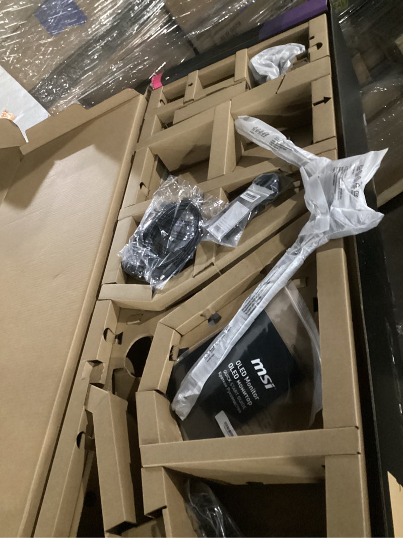 Condition photo showing As Is for msi mpg 491cqp qd-oled, 49 curved oled gaming monitor, 5120 x 1440 (dqhd), 0.03ms response time, 144hz, true black hdr 400, hdmi, dp port, usb type c, tilt, height 49" 144hz