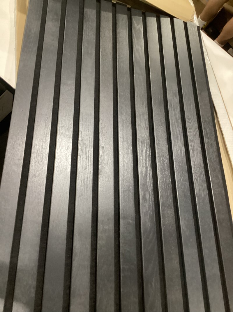 Condition photo showing Good Condition for riverbank ashy oak wooden slat wall panels, made of solid wood, 2 pcs in size 47.24"x 23.62", enhanced acoustic & sound absorbing design for home & office, sustainable recycled felt (ashy oak)