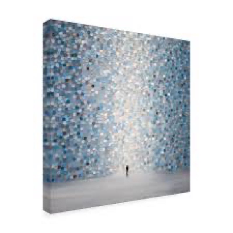 Wrapped Canvas Wall Art - Ekaterina Ermilkina 'Ermilkina Kiss In the Moonlight Oil' Wall Art for Living Room, Bedroom, or Office Décor - 14x14