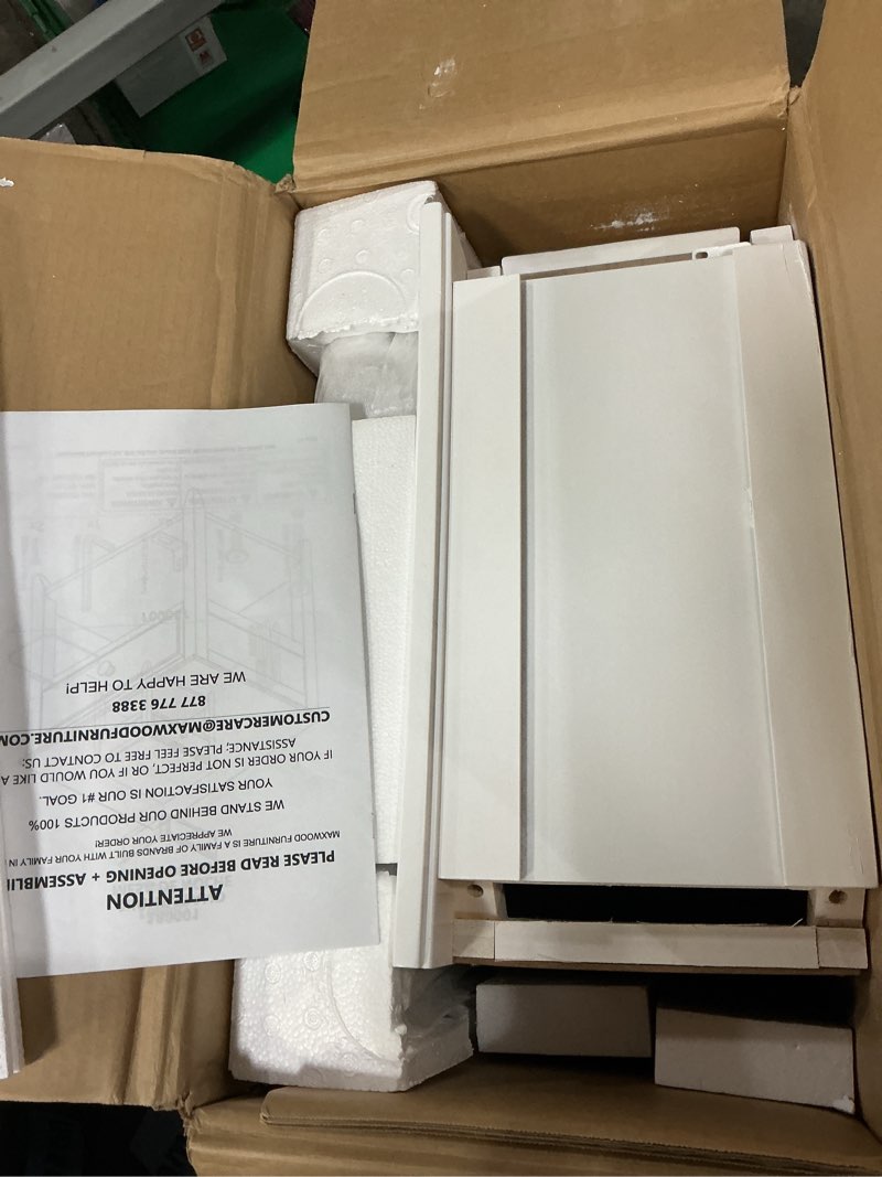 Condition photo showing Good Condition for max & lily nightstand with drawer and shelf, white white 1 drawer & shelf