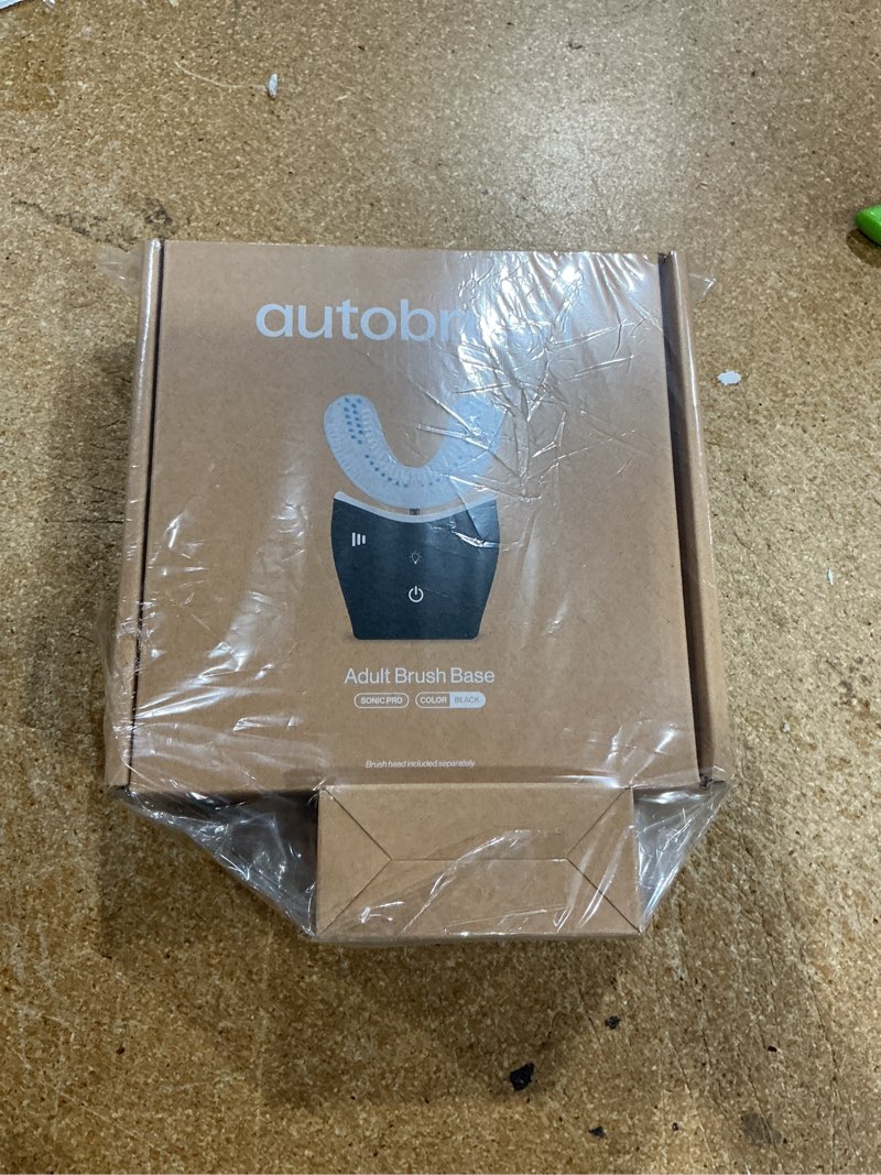 Condition photo showing New/Like New for autobrush sonic pro electric toothbrush – only ada accepted u-shaped brush, clinically proven up to 5.1x better cleaning, 30-second full mouth 360 clean, rechargeable, waterproof, black, women's small black small (women's)