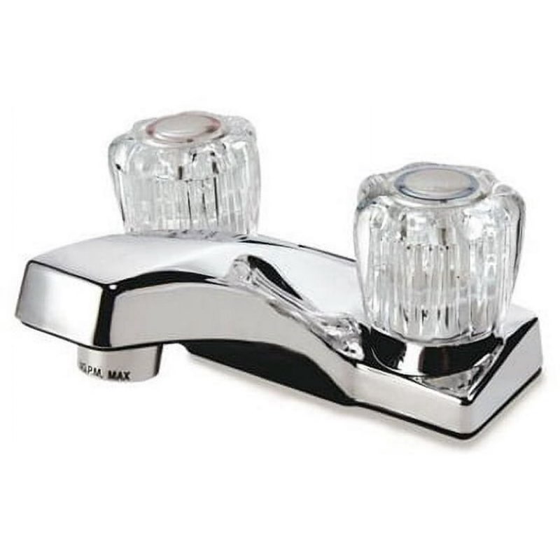 Non-Metallic Lavatory Faucets Chrome Finish Acrylic Knobs #0935182 new