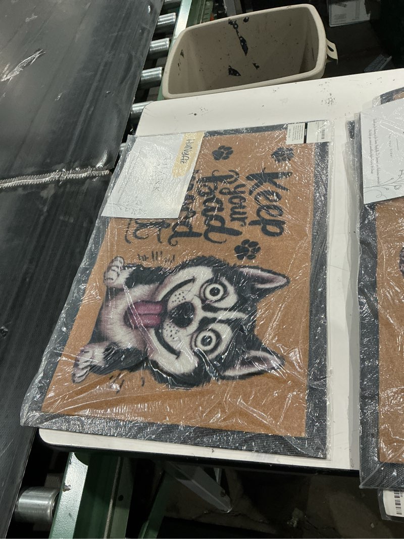 Condition photo showing New/Like New for funny door mats outside, cute doormat for entryway, non slip dog mat, funny door mat for home, funny welcome mat with dog design, durable dog doormat for porch, patio & front door