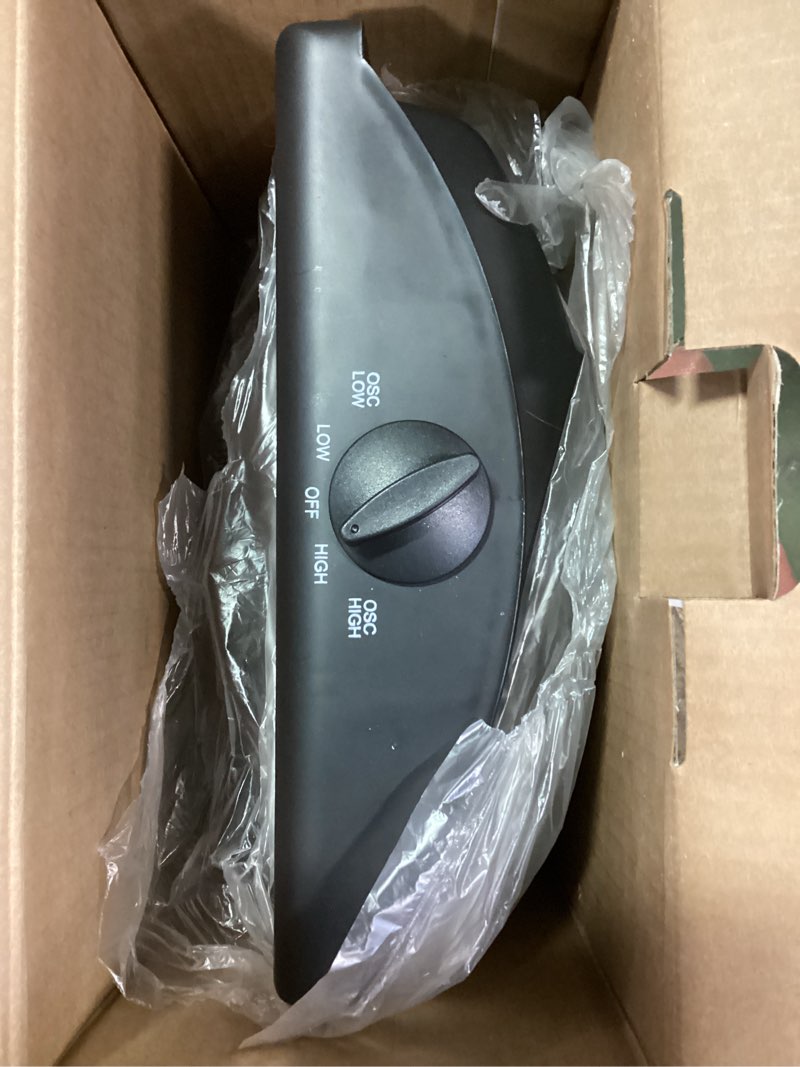 Condition photo showing Good Condition for Comfort Zone Oscillating Portable Space Heater, Flat Panel, Halogen, Infrared, Electric, Adjustable Tilt, Overheat Sensor, Stay-Cool, & Tip-Over Switch, Ideal for Home, Bedroom, & Office, 800W, CZHTV9